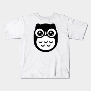 Black Cute baby Owl Kids T-Shirt